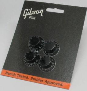 Ручки потенциометров Gibson Tophat, черные ― Guitar-Supply.ru