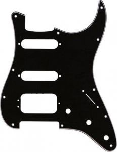 Пикгард для стратокастера Fender, 3-х слойный черный, HSS. ― Guitar-Supply.ru