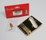 Fender American Standard Telecaster bridge, gold.