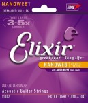 Elixir Nanoweb Acoustic 80/20 Bronze 10-47