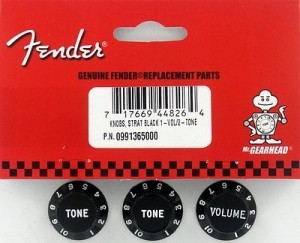 Ручки потенциометров Fender, цвет черный.  ― Guitar-Supply.ru