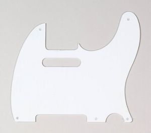 Пикгард для телекастера Fender однослойный, цвет белый. ― Guitar-Supply.ru