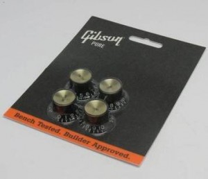 Ручки потенциометров Gibson Top Hat, черный/золото. ― Guitar-Supply.ru